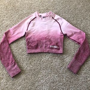 Gymshark ombré long sleeve crop top